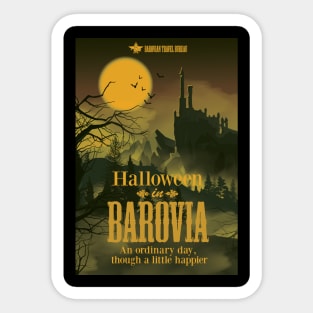 Visit Barovia (Travel Bureau yellow-green version) Sticker